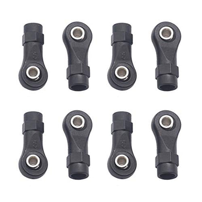 Share Goo 10Pack M4 Plastic Tie Rod End Ball Joint Link Ball Head Holder Compatible with Traxxas TRX-4 Axial SCX10 HSP 90046 90047 1/10 RC Crawlers Car (25mm) - size: 25mm