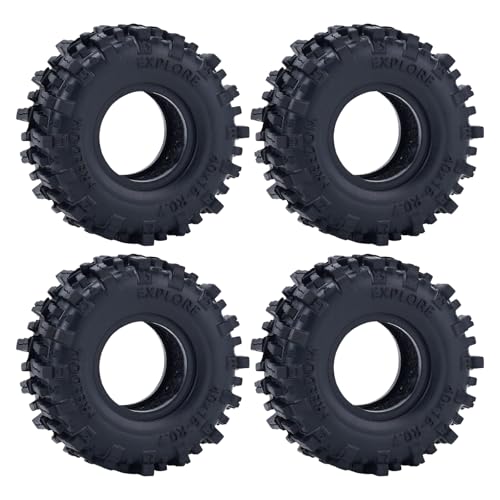 DJX 40 * 16mm 0.7" Tires Super Soft & Sticky Tire for Axial SCX30 Redcat Ascent-32 1/30 1/32 RC Crawler Car Upgrades Parts