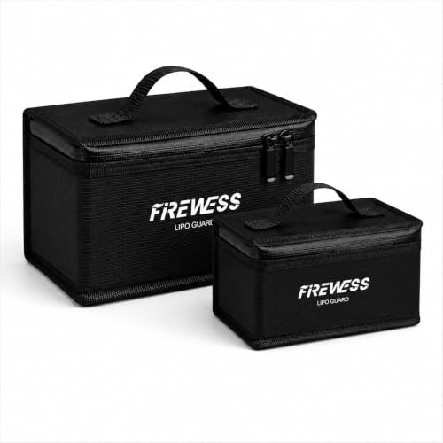 Lipo Safe Bag Fireproof, Lithium Battery Bag Fireproof and Explosionproof, Lipo Battery Storage Guard Safe Pouch for Charge and Storage(2Pack) - size: 8.5x6.5x5.7in-6.7x4.3x3.3in