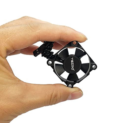 2Pack YSIDO RC Motor Cooling Fan Heatsink 3010 3510 4010 Cooler DC 5-8.4V Compatible with HSP HPI Wltoys Himoto Tamiya Redcat 1/10 1/8 RC Car Truck Boat 3650 540 550 4268 4274 Motor (2pcs 3510 Fan)