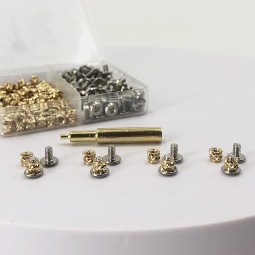 200Pcs Threaded Inserts Bolt Set 100pcs M3x4x5 Heat Set Insert Brass Nut with 100pcs Bolt for 3D Printed Plastic Parts - size: (200pcs) M3x4x5