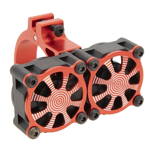 DKKY RC Motor Cooling Fan Heatsink 18000RPM 36mm for ARRMA Axial Traxxas 1/6 1/8 1/10 RC Models with 3650 Motor (Red) - color: Red