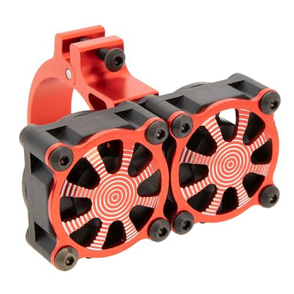 DKKY RC Motor Cooling Fan Heatsink 18000RPM 36mm for ARRMA Axial Traxxas 1/6 1/8 1/10 RC Models with 3650 Motor (Red) - color: Red