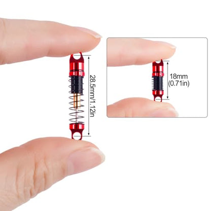 28MM Oil Shock Absorbers Upgrade Compatible with 1/30 RC Crawlers | Fits Axial SCX30 / FCX30 / Orlandoo Hunter Oh32P01 - Oil Damper Upgrade - Gray - color: Gray