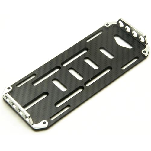 RC Car Parts for Axial for SCX10 1/10 RC Crawler Car Truck Model Upgrade Parts Battery Mounting Plate Tray with Metal Mount Decoration Car Accessories(Silver) - size: Silver