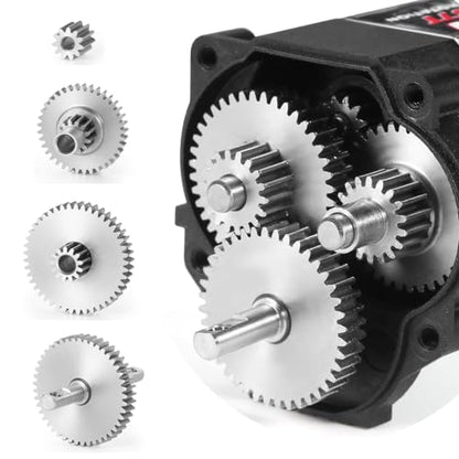 MOHERO Stainless Steel 40.3:1 Low Range Transmission Gear Pinion Set for Tra-xxas 1/18 TRX4M Bronco Defender RC Crawler Car - color: 40.3:1