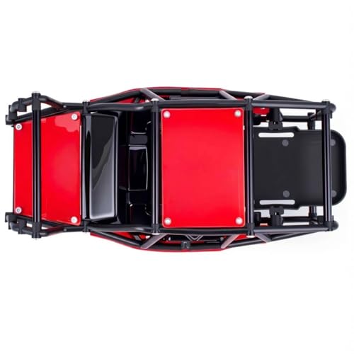 AMK RC Crawler Roll Cage, 1/10 Scale Nylon Rock Buggy Body Cage for Axial SCX10 SCX10 II, Durable RC Rock Crawler Upgrade Part (Red) - color: Red