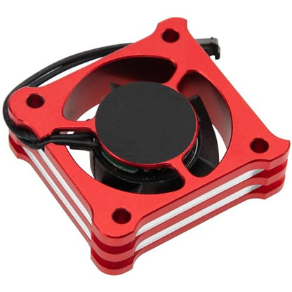 ShareGoo Alloy Brushless Motor ESC Cooling Fan Heatsink 28000RPM 5V-7.4V for Hbywing XeRun XD10 PRO ESC Series (Red)_ - color: Red