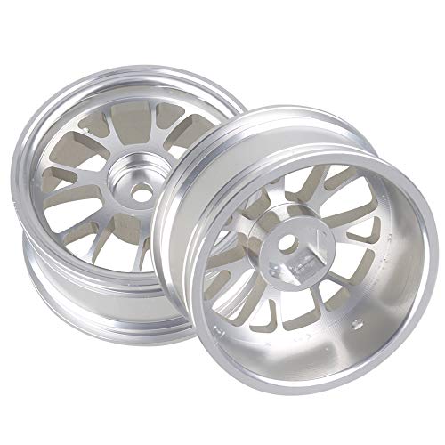 Mxfans 4PCS RC Silver Y-Shape Wheel Rim Aluminum Alloy Upgrade 52mm Diameter Wheel Rim RC 1/10 On-Road Car & Drift Car