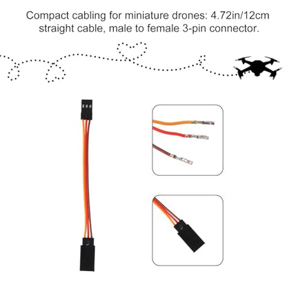 10pcs Servo Extension Cable & 6pcs Y Harness Splitter | 3.14in 6.69in Y Wire Harness Connector 4.72in 6.61in Male to Female for RC Car Drone Compatible with JR Futaba Spektrum - style: Style 2