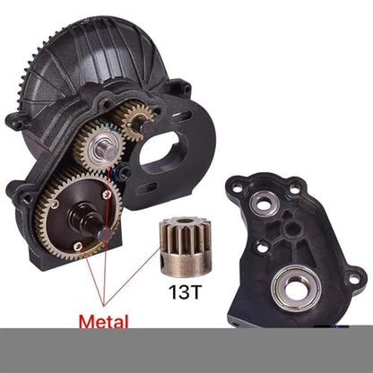 Rc Replacement Parts for Axial for SCX10 SCX10 II 90046 Complete Gearbox Transmission Gears Set 1/10 RC Crawler Car Upgrades Part 3.17mm Motor Shaft Replacement(Black) - color: Black