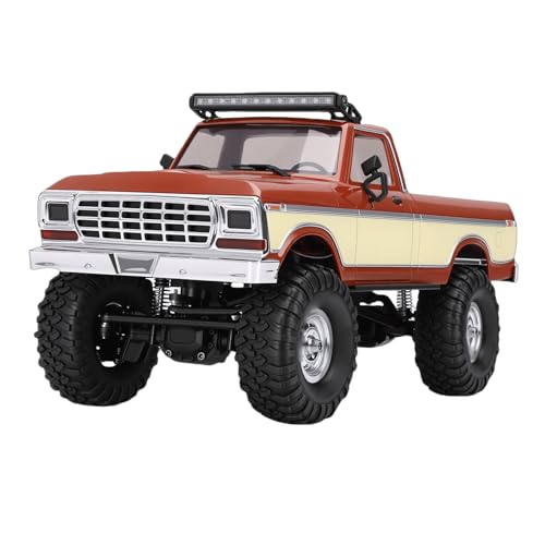 1/16 RC Truck, 2.4G Remote Control Off Road Crawler Toy with System and Shock Absorption, for Boys Kids Adults Birthday (Brown) - color: Brown