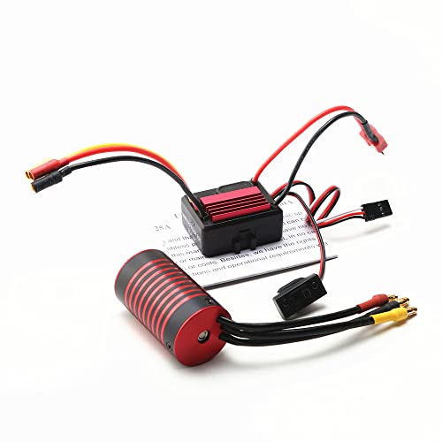 HUIOP 3200KV Brushless Motor, Waterproof 2838 4700KV Brushlessc Motor & 35A Brushless ESC Replacement for 1/14 1/16 SCY/HSP/Trax4/HPI Car Truck - size: 4700KV