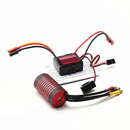 HUIOP 3200KV Brushless Motor, Waterproof 2838 4700KV Brushlessc Motor & 35A Brushless ESC Replacement for 1/14 1/16 SCY/HSP/Trax4/HPI Car Truck - size: 4700KV