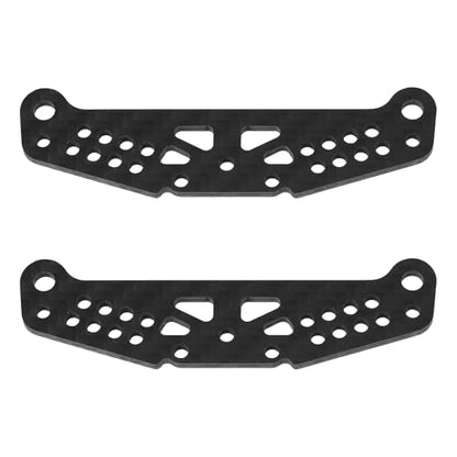 2pcs RC Car Shock Tower Carbon Fibre Compatible with Tam-iya TT01 TT01E Front and Rear