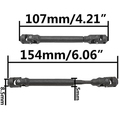2Pcs ShareGoo Universal Drive Shaft CVD Driveshaft Upgrade Parts Compatible with Axial SCX10 SCX10-II Redcat Gen7 Gen8 RC4WD D90 1/10 RC Crawler Car (107-154mm)