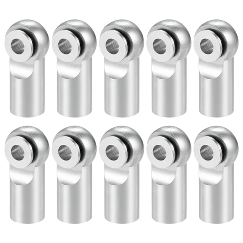 MOHERO 10Pcs M2 Tie Rod End Ball Joint Link Ball Head Holder for RC Car Truck Upgrade Part (Silver) - color: Silver