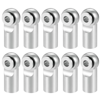 MOHERO 10Pcs M2 Tie Rod End Ball Joint Link Ball Head Holder for RC Car Truck Upgrade Part (Silver) - color: Silver