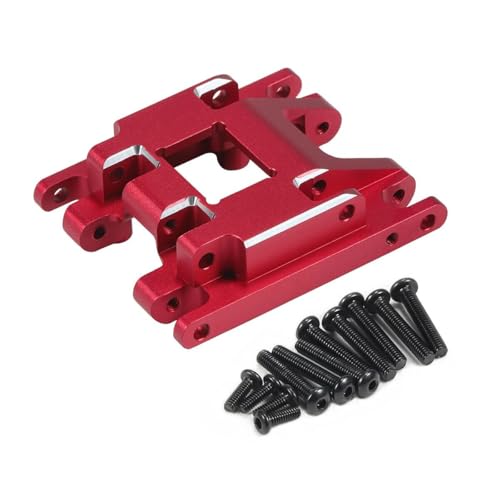 RC Skid Plate CNC Aliuminum Transmission Mount for TRX4M 1/18 RC Crawler Car Upgrade Parts,18g (Red) - color: Red