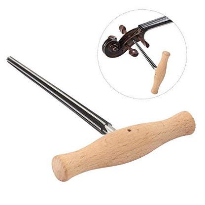 Violin Reamer, Precision Tool for Violin Peg Hole Reamer, 3/4 & 4/4 Sizes, 1:30 Taper, Steel Body with Wood Handle, for Violin Players, Music Teachers, and Instrument Repair Professionals, for Home Practice, Music Schools, and Professional Repairs