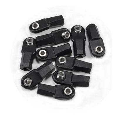 20pcs Link Rod End M4 Ball Joint Head for 1/10 RC Crawler Car for Traxxas TRX‑4 TRX6 SCX10 D90 TF2 CC01 Gen7 Gen8 Upgrades (20pcs Straight) - style: 20pcs Straight