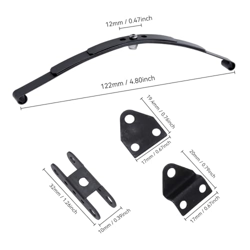 Hobbypark Stiff Leaf Spring Suspension Steel Bar Kit for 1/10 RC Rock Crawler RC4WD D90 Parts (2 Kits)