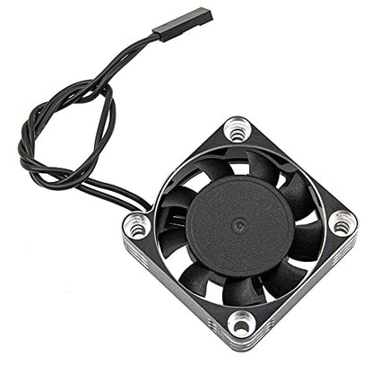 ShareGoo Alloy Brushless Motor ESC Cooling Fan Heatsink 18000RPM 40x40mm JST Plug for 1/8 1/10 1/12 RC Car 540 550 Brushless Motor,4010 (Black-Silver) - color: Black-Silver