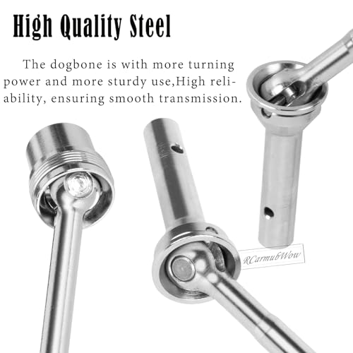 RC Drive Shafts Axles Upgrades Part for 1/8 Kraton 6S BLX,Steel #45 Front & Rear Driveshaft,Center CVD Dogbone,6pcs,Silver - color: Silver(6pcs)