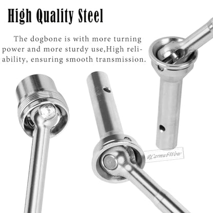 RC Drive Shafts Axles Upgrades Part for 1/8 Kraton 6S BLX,Steel #45 Front & Rear Driveshaft,Center CVD Dogbone,6pcs,Silver - color: Silver(6pcs)