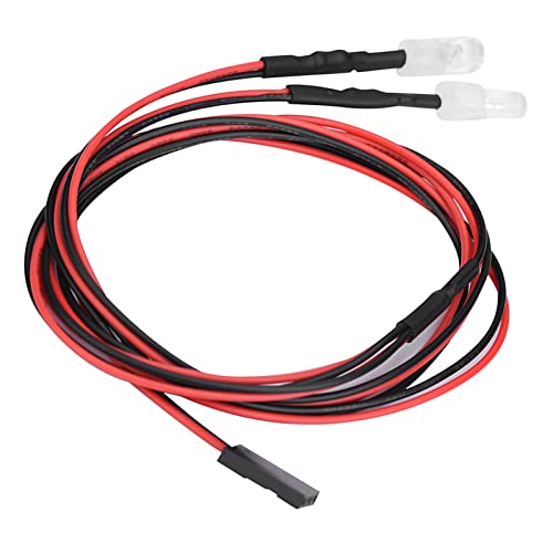 2PCS 5mm LED Lights for RC Cars, High Simulation Accessory with Superior Materials, Easy to Install for 1/10 Model Drift Car Vehicle (No. 12 red Light) - style: No. 12 red light
