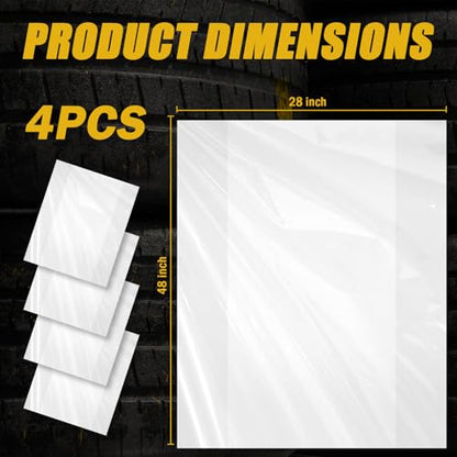 4PCS Extra Large Car Tire Bags for Storage,LDPE Disposable Car Tire Storage Bags for Easy Storages and Transportation of Tires,Dustproof & Tear Resistant Tires Covers for Cars