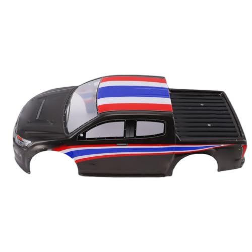 GOWENIC 1/10 Scale Clear Pattern RC Truck Body Shell Fit for 26cm Wheelbase PVC Material for Enhanced Protection of RC Car Components (Black) - color: Black