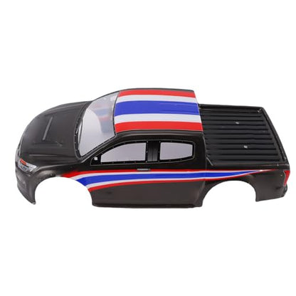 GOWENIC 1/10 Scale Clear Pattern RC Truck Body Shell Fit for 26cm Wheelbase PVC Material for Enhanced Protection of RC Car Components (Black) - color: Black