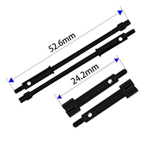 4Pack Vgoohobby RC 4mm Brass Wheel Hub Knuckle Counterweight Front Rear Wheel Axle Drive Shaft Joint Compatible with Axial SCX24 Deadbolt AXI90081 AXI00002 AXI00001 1/24 RC Crawler Car