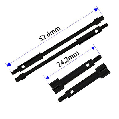 4Pack Vgoohobby RC 4mm Brass Wheel Hub Knuckle Counterweight Front Rear Wheel Axle Drive Shaft Joint Compatible with Axial SCX24 Deadbolt AXI90081 AXI00002 AXI00001 1/24 RC Crawler Car