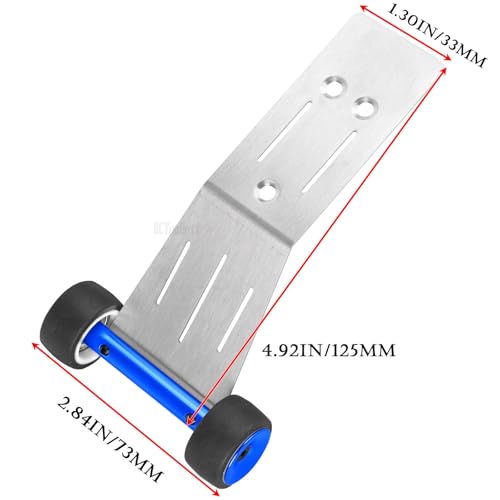 RC Upgrade Parts Steel Wheelie Bar for 1/16 Mini Maxx 4WD RTR Brushless Monster Truck (#107154-1),Tail Wheel Head up Wheel Hop Ups,Navy Blue(1 PCS - color: Navy Blue-(1 Pcs）