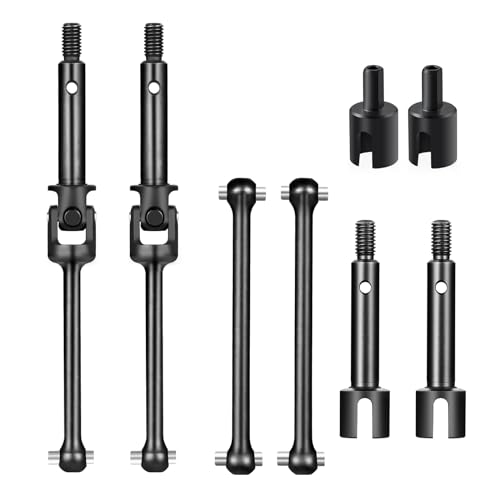 Steel Front Rear Steering CVD Drive Shafts Driveshafts Cups | Upgrades, For Losi 1/18 Mini LMT 4WD 4X4 Brushed Monster, RC Truck