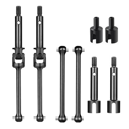 Steel Front Rear Steering CVD Drive Shafts Driveshafts Cups | Upgrades, For Losi 1/18 Mini LMT 4WD 4X4 Brushed Monster, RC Truck