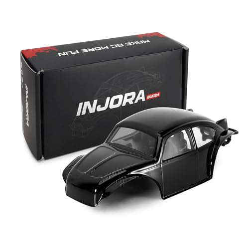 INJORA BUG24 Body for 1/24 Axial SCX24 C10 JLU Bronco Base Camp (Black) - color: Black