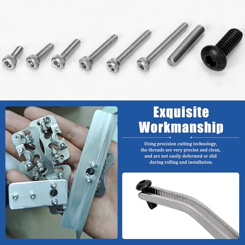 Glarks 294pcs M1.4 x 4/5/6/8/10/12MM Universal RC Screw Kit, RC Cars Trucks Crawler Parts Hardware Fasteners, RC Screw Hardware Fasteners for Axial SCX24 1/24 RC Crawler Truck Deadbolt C10 Jeep Betty