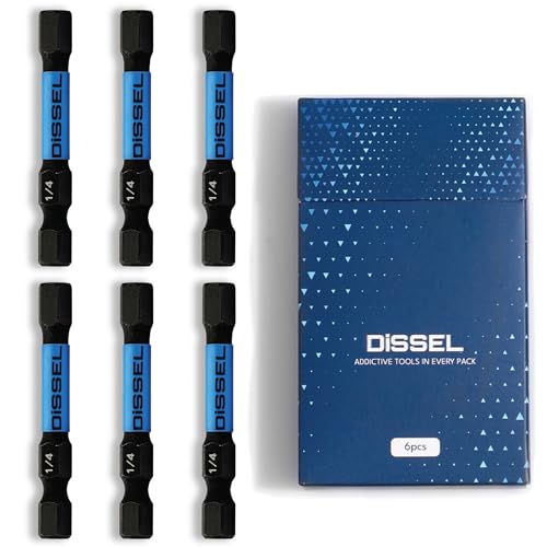 1/4 Hex Bit Set - SAE Magnetic 1/4 Allen Wrench, Durable S2 Steel Hex Driver for Bike, Furniture & RC Repairs (6pc). Impact Grade Allen Bits Designed for Precision and Durability. - size: 1/4", style: SAE