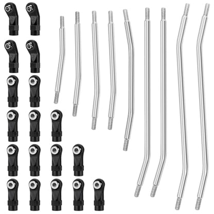 Stainless Steel High Clearance Suspension Links Linkage 353mm Wheelbase for 1/10 Axial SCX10 III JT Gladiator AXI03006 Rock Crawler Car Upgrade Parts