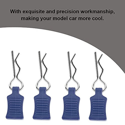 4pcs Universal RC Car Body Clips with Pull Tabs Pins for 1/8 1/10 /12 RC Car Shell Replacement Parts (Dark Blue) - color: Dark Blue