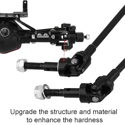 Aluminum Front Rear Complete Axle Set with Enhanced Axle Shaft for Axial SCX10 RC4WD D90 1/10 RC Crawler Upgrade Parts (Black Front+Rear) - color: Black Front+rear