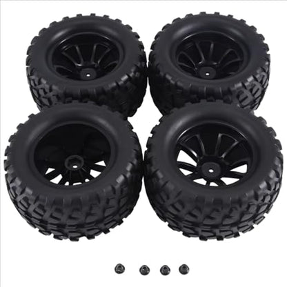 Compatible with Traxxas for Rustler for Stampede for Hoss 2Wd 4X4 for Vxl 1/10 RC Truck Tires Accessori 12Mm Hex Wheels Wheels RC Assortment