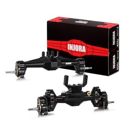 INJORA +5mm Diamond Portal Axles with Brass Steering Knuckles for TRX4M - color: Black Brass