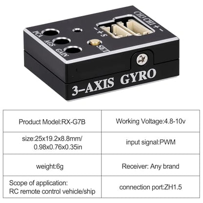 RC Car Repair Kit for RC Drift for Racing Car Professional 1Pcs Metal Automatic Stability Control Gyroscope Gyro Integrated Compact Upgrade Parts