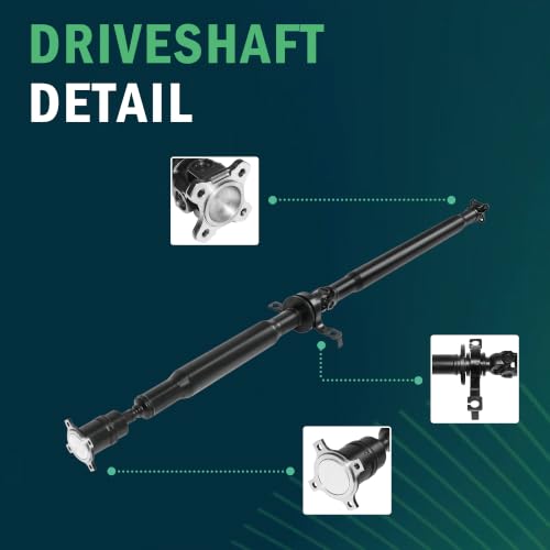 936-846 Rear Drive Shaft Assembly Axle Driveshaft | Compatible with Ford Edge 2007-2014 Lincoln MKX 2007-2014; Replace OE 65-2027, DT4Z4R602A, 7T4Z4R602A - color: Rear Drive Shaft, size: 936-846, 65-2027