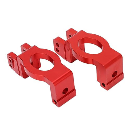 Metal C Hub Carrier Caster Blocks C Shaped Wheel Seat Base Set High Performance RC Car Upgrade Parts for 1/6 Shredder Model Durable Aluminum Alloy Construction (Red) - color: Red