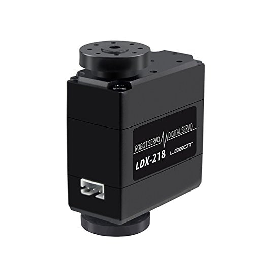 LewanSoul LDX-218 Full Metal Gear Standard Digital Servo with 17kg High Torque Dual Ball Bearing for Robot(Control Angle 180) - size: Control angle 180°